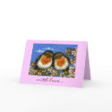 two robins love card