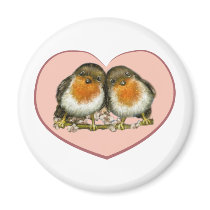Two robins magnets