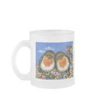 Two robins coffee mug