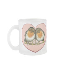 Two robins mugs