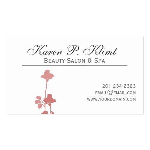 Two Roses Business Card Templates (front side)