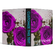 Two roses coloured purple with stems binder