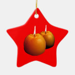 Two round candles Christmas Ornament