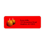 Two round candles Return Adress label