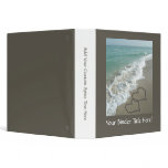 Two Sand Hearts on the Beach, Romantic Ocean binders