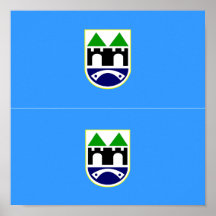 TWO Sarajevo Flags Poster