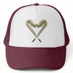Two Saxophones in Heart Shape Hat
