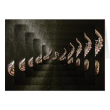 Two Saxophones with Musical Note Card