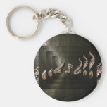 Two Saxophones with Musical Note Key Chains