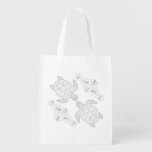 Two Sea Turtles Adult Coloring Bag Market Totes
