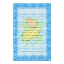 Two Sea Turtles Lined Stationery