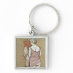Two Semi-Nude Women Keychains