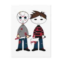 Two Serial Killers Postcard by markmurphycreative Two Serial Killers Postcard