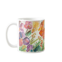Two sets of Orchids mugs