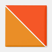 Two Shaded Orange Refrigerator Magnets