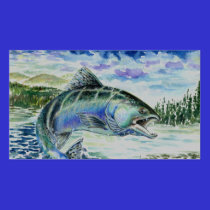 Two-Sided Chinook Salmon Business Card business cards