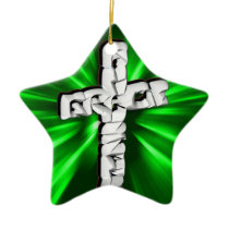 Two-Sided Cross Ornament ornaments