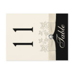 Two Sided Ivory and Black Floral Table Number postcards