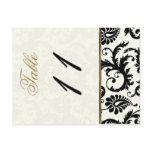 Two Sided Ivory, Gold, and Black Table Number postcards