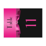 Two Sided Pink and Black Table Number Post Cards