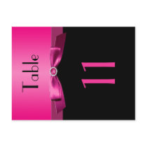 Two Sided Pink and Black Table Number Post Cards