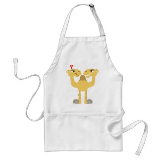 Two sides of the Same Cartoon Camel Cooking Apron apron