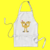 Two sides of the Same Cartoon Camel Cooking Apron
