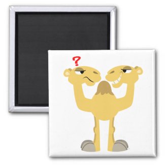 Two sides of the Same Cartoon Camel Magnet magnet