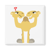 Two sides of the Same Cartoon Camel Magnet by Lioness_Graphics Two sides of the Same Cartoon Camel Magnet