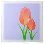 Two Simple Tulips Ceramic Tile