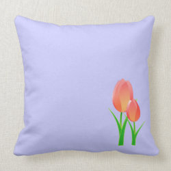 Two Simple Tulips Pillow