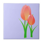 Two Simple Tulips Ceramic Tile