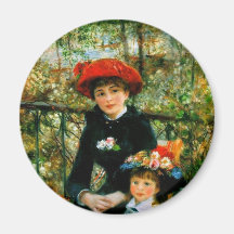 Two Sisters On the Terrace by Renoir Refrigerator Magnets