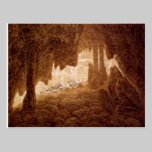 Two Skeletons in a Cave postcard postcards