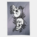 Two Skulls - Tribal American MoJo Kitchen Towels