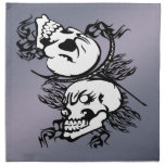 Two Skulls - Tribal American MoJo Napkins