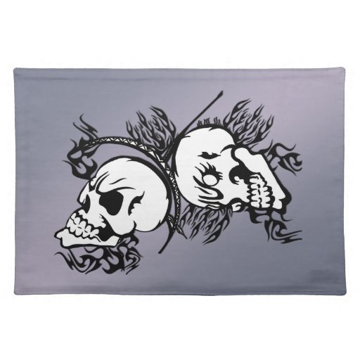 Two Skulls - Tribal American MoJo Placemats