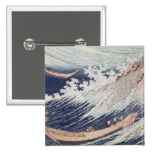 Two Small Fishing Boats on the Sea Pinback Buttons