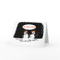 TWO SNOWMEN cards by Junkyard_Art TWO SNOWMEN cards