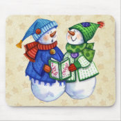 Two Snowmen singing mousepad