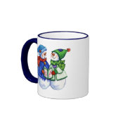 Two Snowmen singing mug