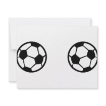 two soccer balls icon invitations