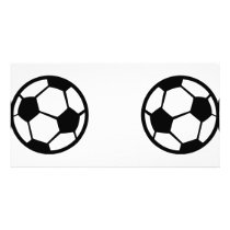 two soccer balls icon photo cards