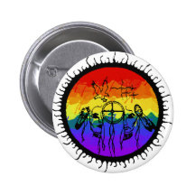 Two-Spirit Mountain Scape Pinback Buttons