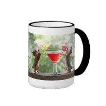 Two Squirrels Drinking a Cocktail Coffee Mug