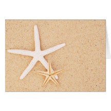 Two Starfish on a Beach Card