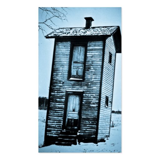 Two Story Outhouse - Vintage Business Card (back side)