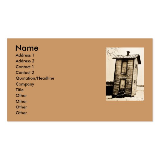 Two Story Outhouse - Vintage Business Cards