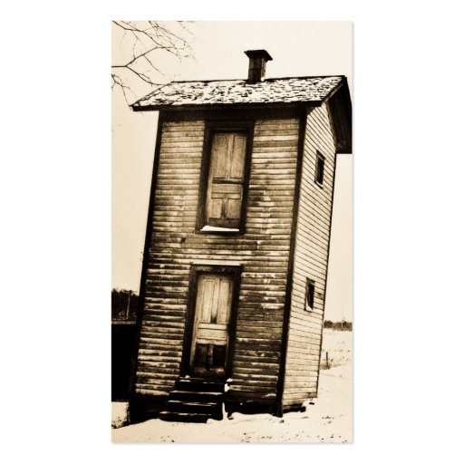 Two Story Outhouse - Vintage Business Cards (back side)