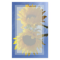 Two Sunflowers Blank Stationery by wingedturtle Two Sunflowers Blank Stationery